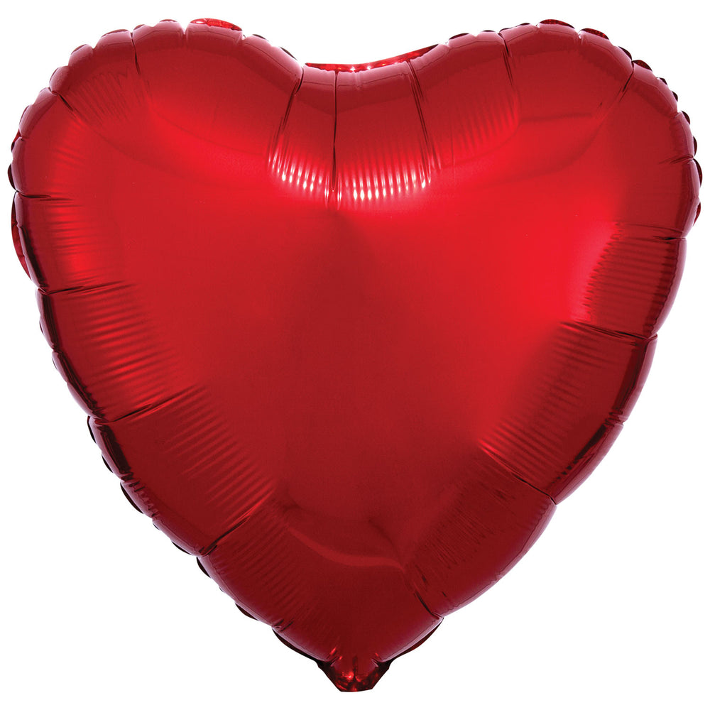 Amscan Metallic Red Heart Standard Foil