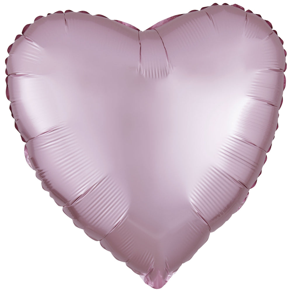 Amscan Silk Lustre Pastel Pink Heart Foil