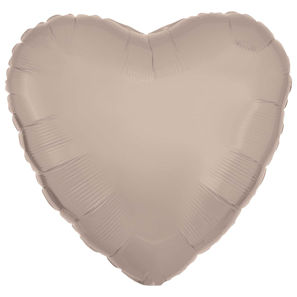Amscan Silk Lustre Latte Heart Standard Foil