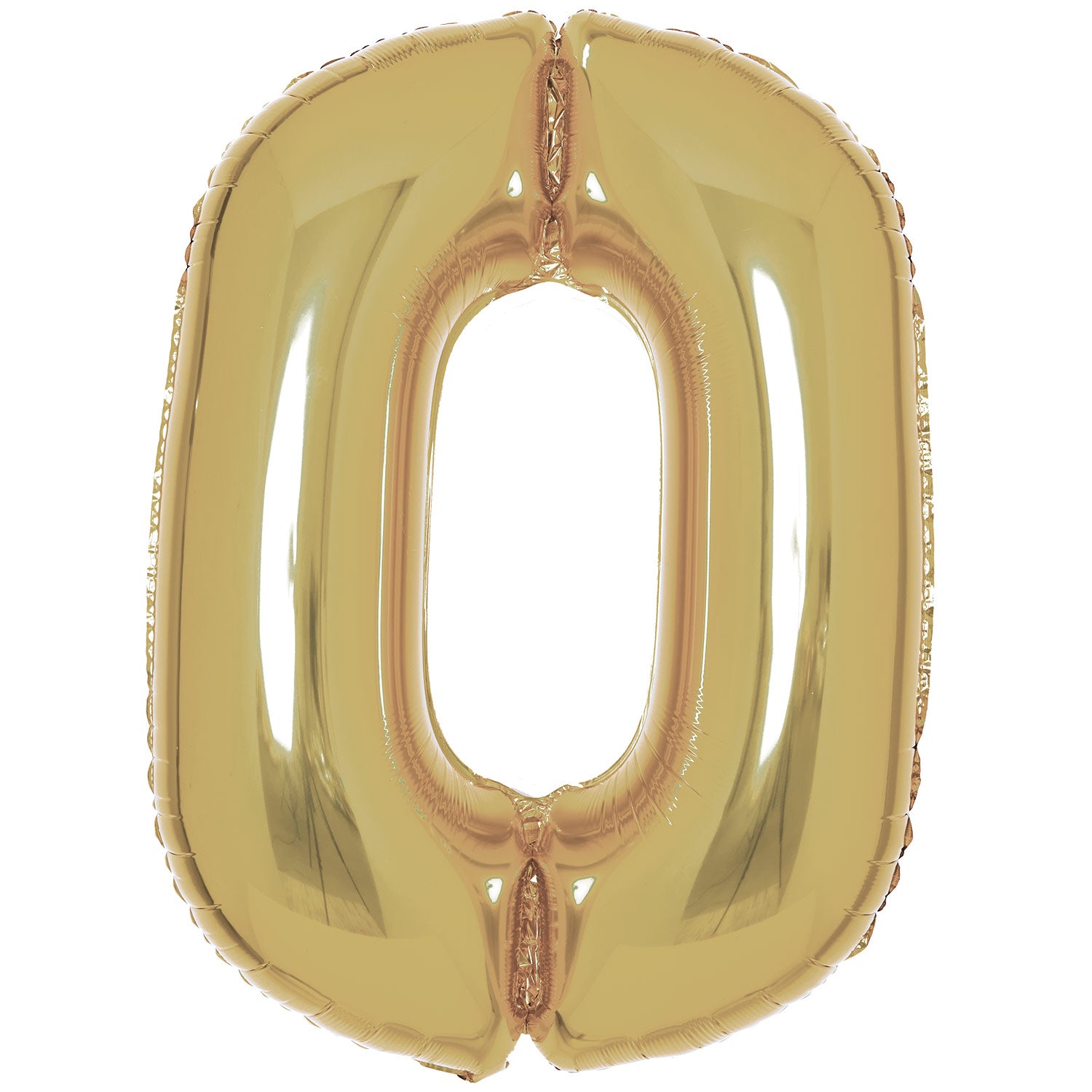 Amscan White Gold Foil Numbers 0