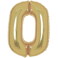Amscan White Gold Foil Numbers 0