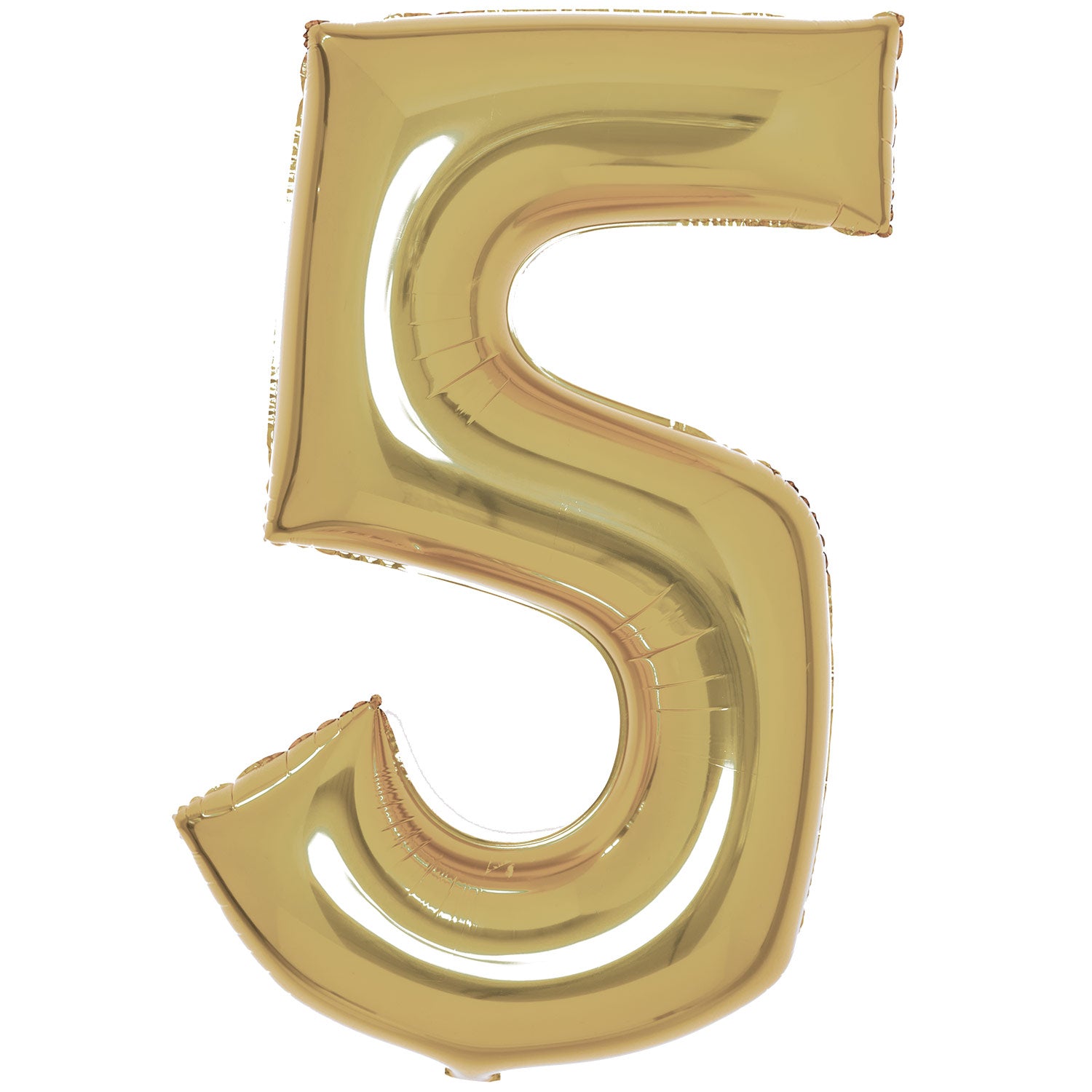 Amscan White Gold Foil Numbers 5