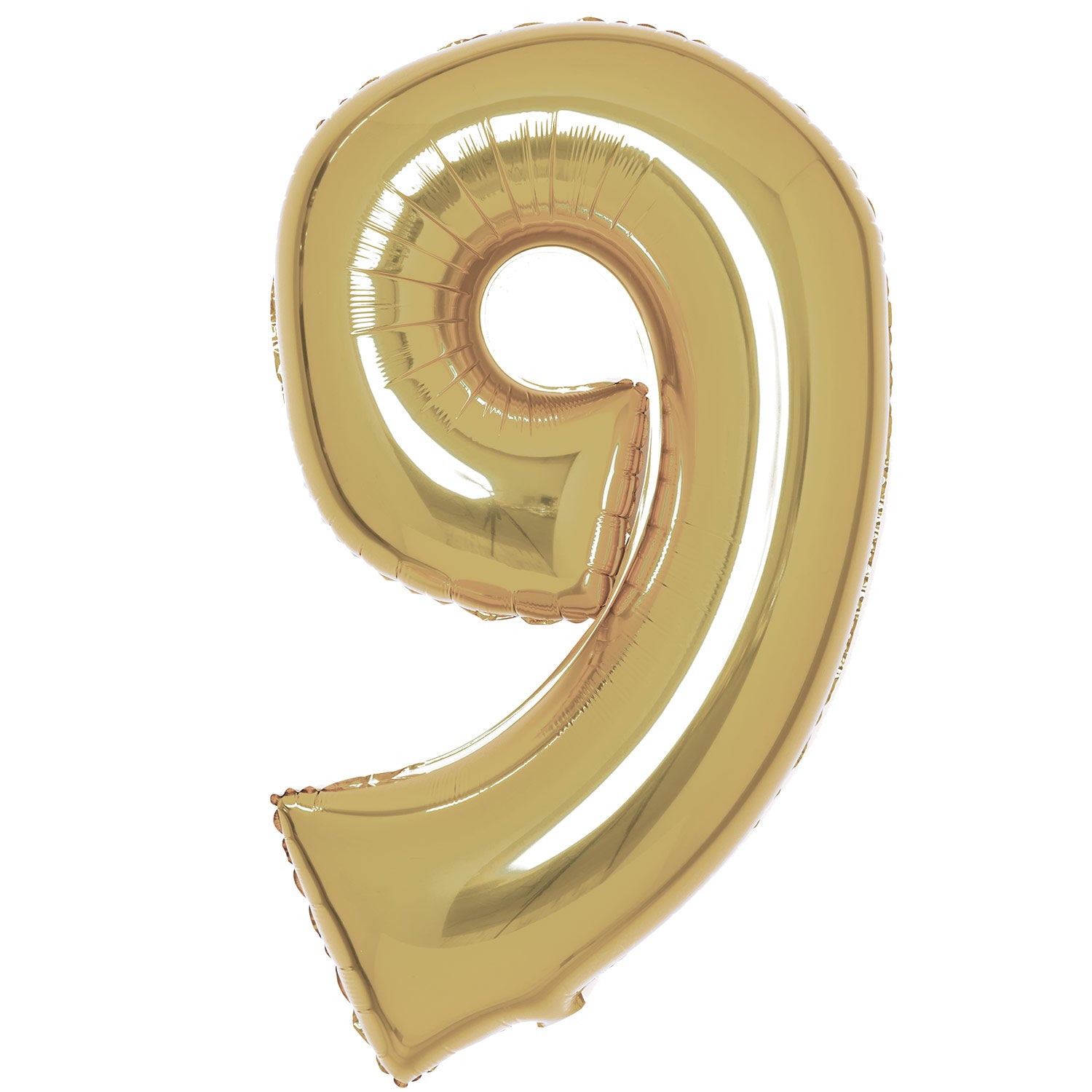 Amscan White Gold Foil Numbers 9