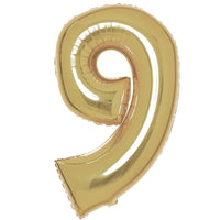 Amscan White Gold Foil Numbers 9