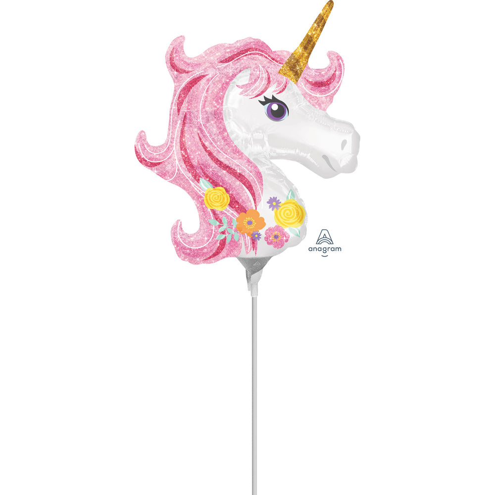 Anagram Mini Shape Pink Magical Unicorn Foil