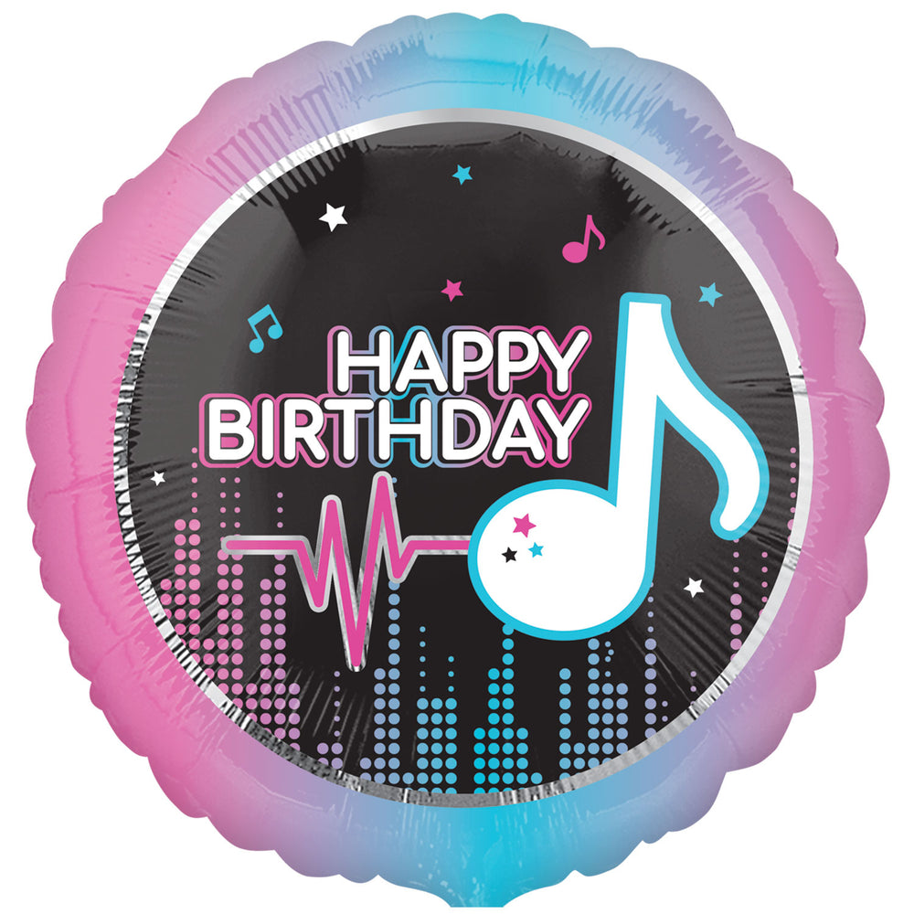 Anagram Music note Happy Birthday Circle HX Foil