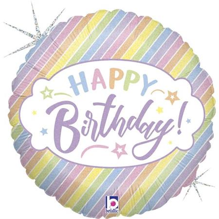 Betallic Pastel Birthday Foil