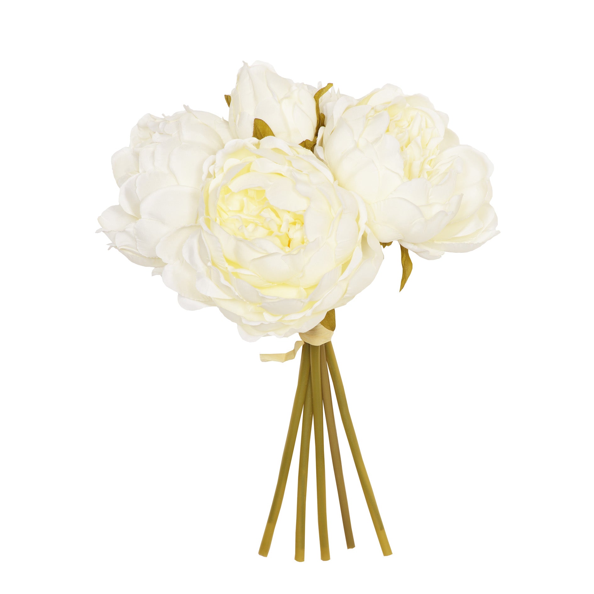 28CM Cream Peony X 5