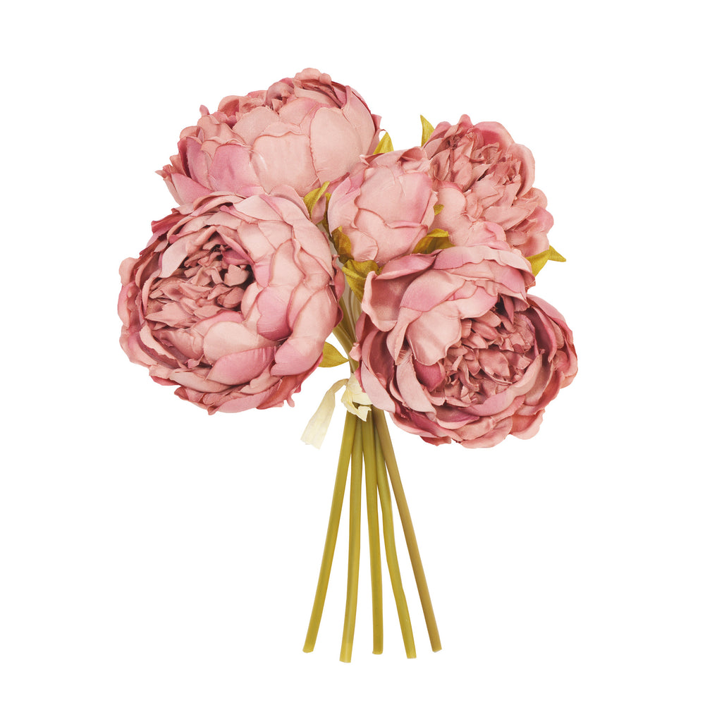 28CM Puce Peony X 5