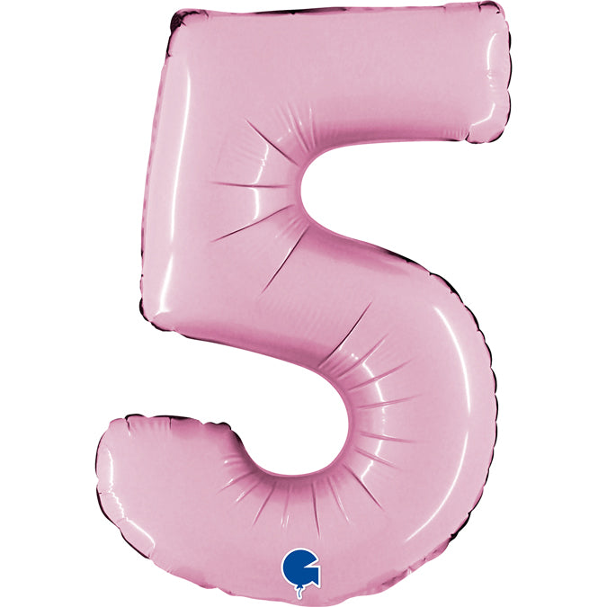 Grabo Mini Pastel Pink Foil Numbers 5