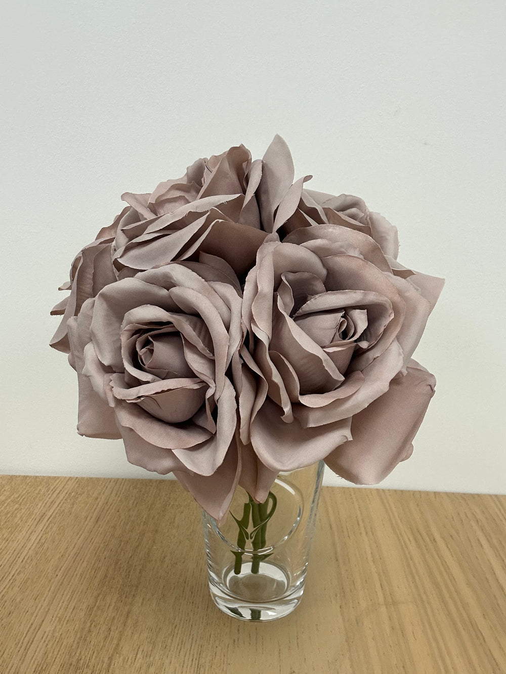 27CM Lilac Open Rose X 5