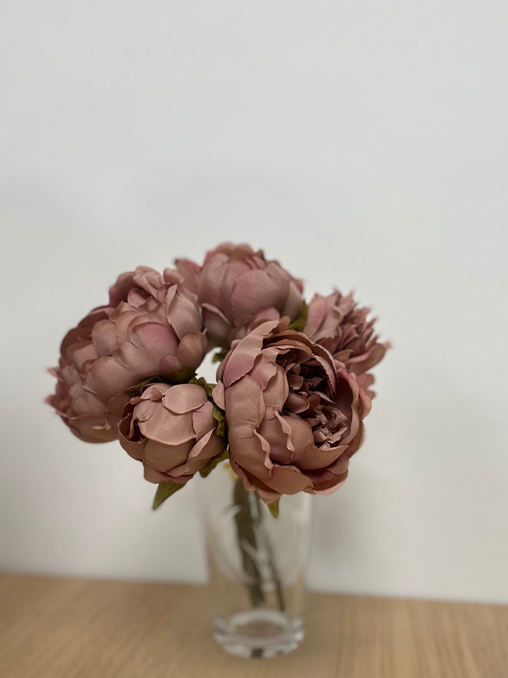 28CM Puce Peony X 5