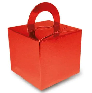 Metallic Red Balloon Weight Boxes (10)
