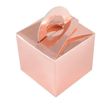 Metallic Rose Gold Balloon Weight Boxes (10)