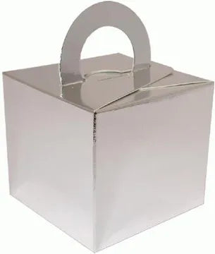 Metallic Silver Balloon Weight Boxes (10)