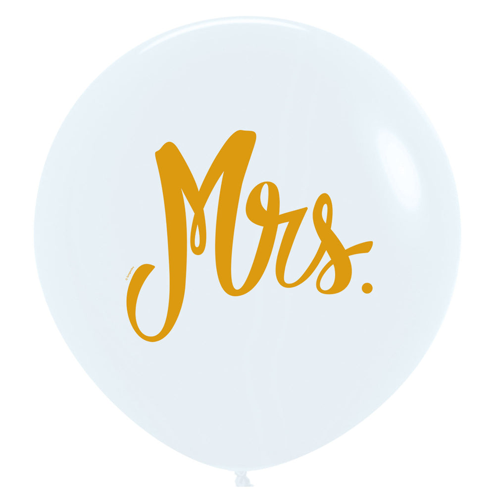 Mrs Fashion White Latex Balloons 