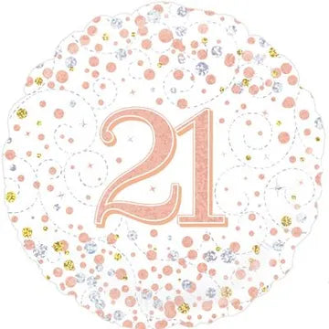 Oaktree Sparkling Rose Gold Fizz Birthday Foils