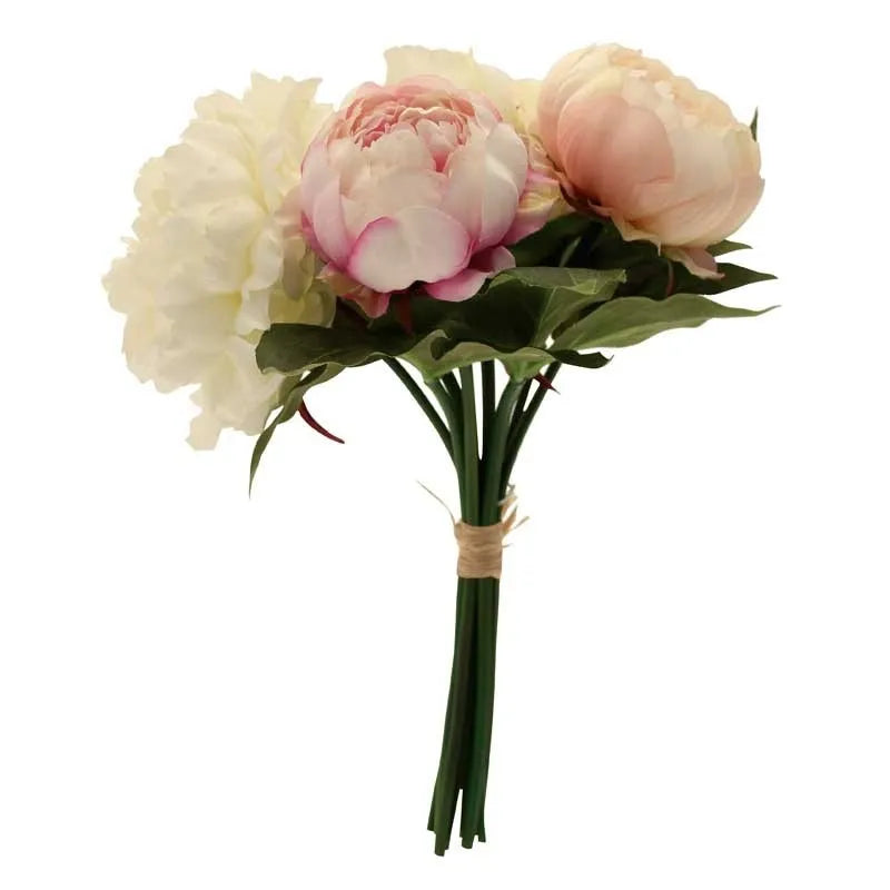 Cream & Pink Assorted Peony Bouquet